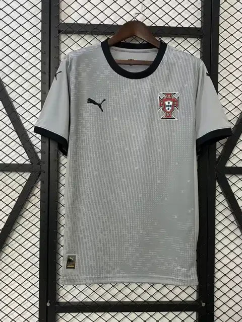 2025 Goalkeeper Portugal Grey Soccer Jersey