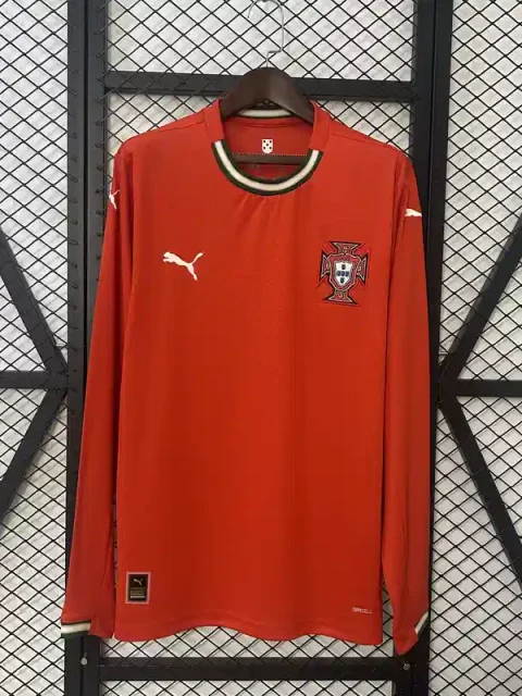 2025 Portugal Long Sleeve Soccer Jersey Home
