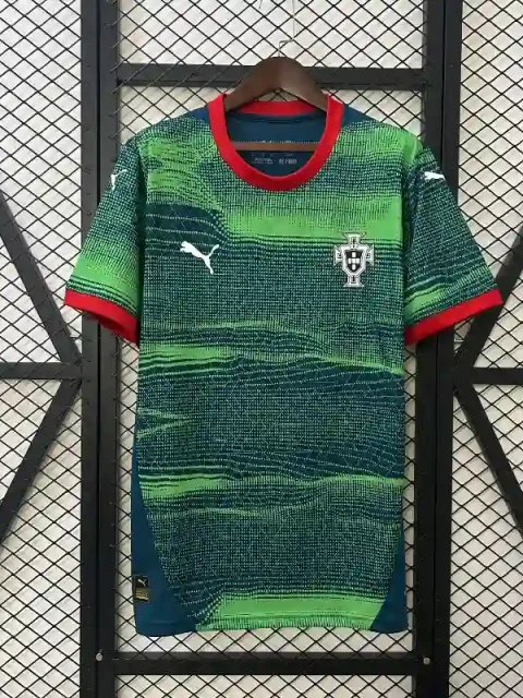 2025 Portugal Green and Blue Special Soccer Jersey