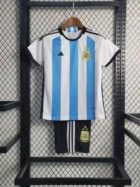 2022 Kids Argentina 3-Star Soccer Jersey Home