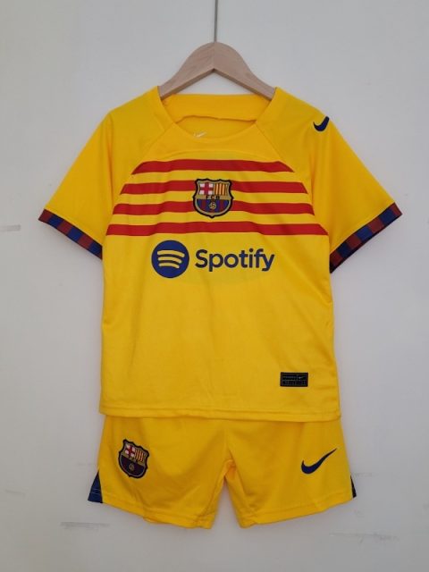 22-23 Kids Barcelona Soccer Jersey Fourth Away