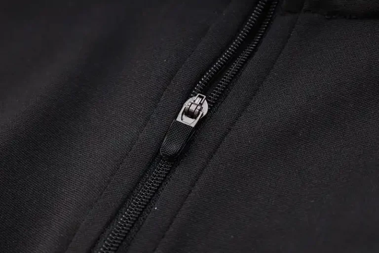 23-24 Algeria Half Zipper Long Sleeved Black Grey Training Suit - Image 5