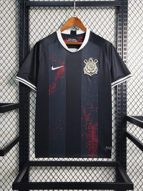 23-24 Corinthians Black Soccer Jersey
