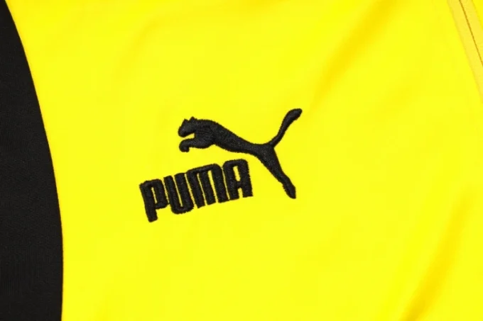 23-24 Dortmund Half Zipper Long Sleeved Yellow Training Suit（Shoulder White Black) - Image 2