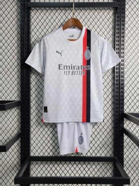 23-24 Kids AC Milan Soccer Jersey Away