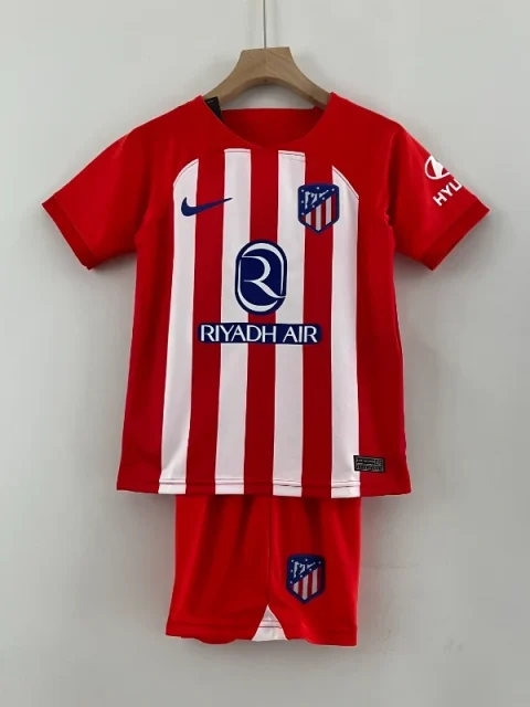 23-24 Kids Atletico Madrid Soccer Jersey Home