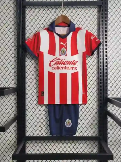 23-24 Kids Chivas Guadalajara CD Soccer Jersey Home