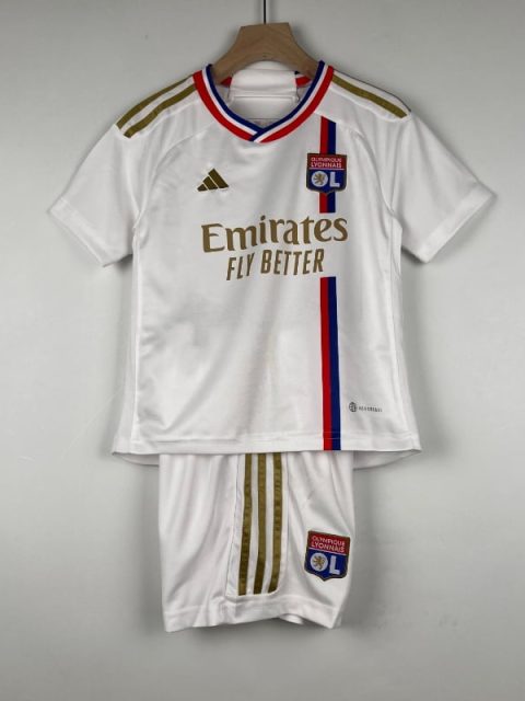 23-24 Kids Lyon Soccer Jersey Home