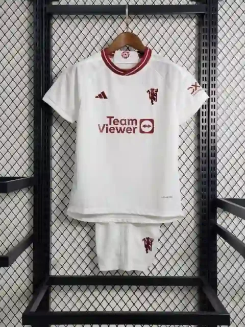 23-24 Kids Manchester United Soccer Jersey Second Away