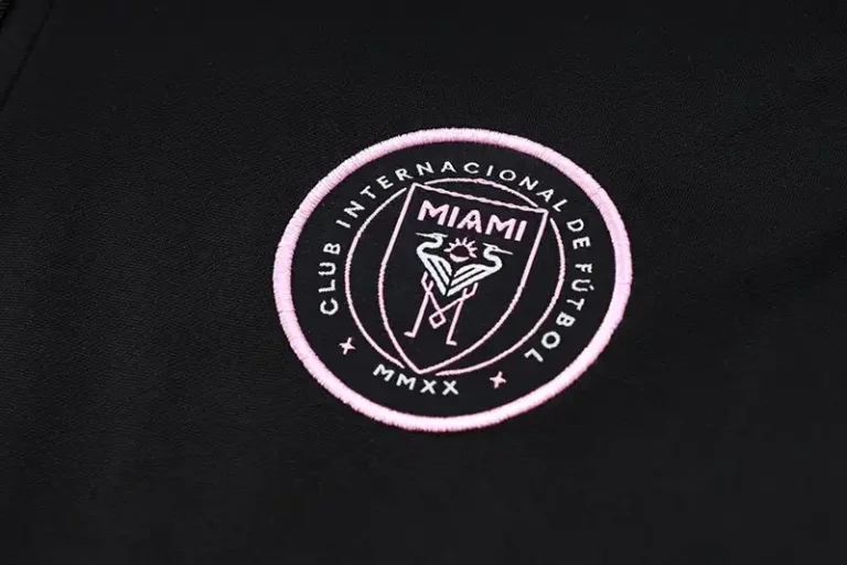 23-24 Miami Half Zipper Long Sleeved Black Training Suit - Image 3