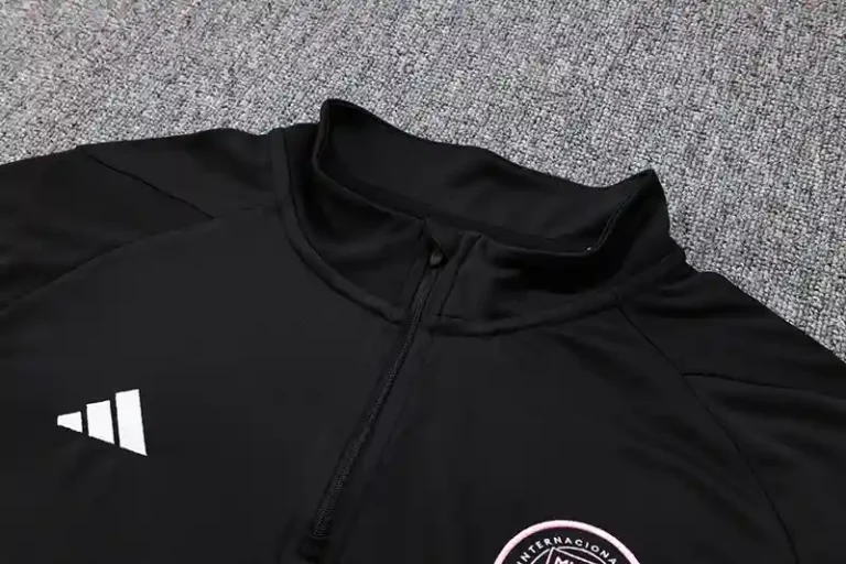 23-24 Miami Half Zipper Long Sleeved Black Training Suit - Image 4