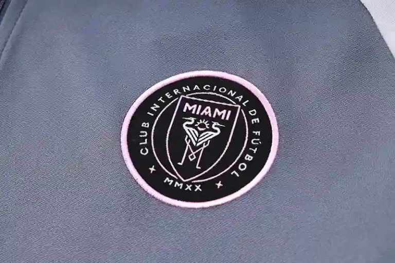 23-24 Miami Half Zipper Long Sleeved Grey Training Suit - Image 3