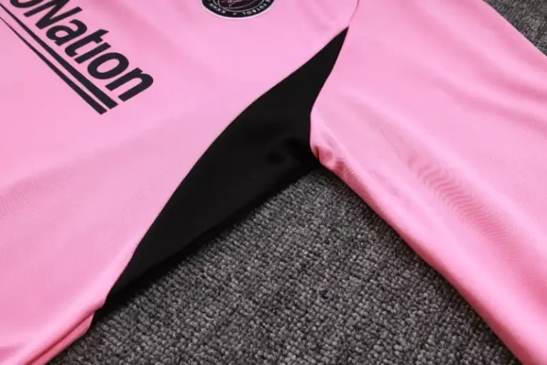 23-24 Miami Half Zipper Long Sleeved Pink Training Suit - Image 6