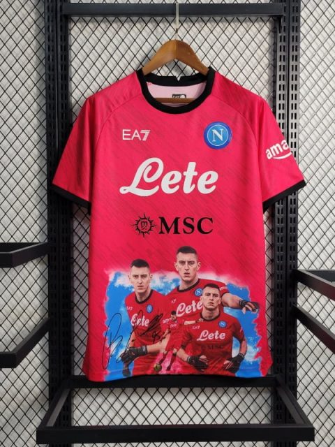 23-24 Naples Champions Edition Red Soccer Jersey