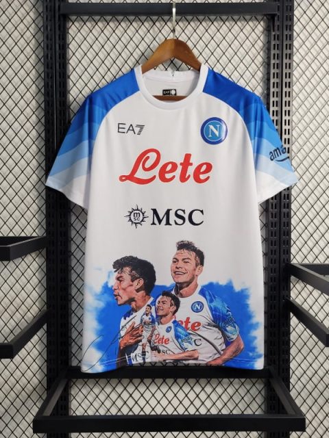 23-24 Naples Champions Edition White Soccer Jersey