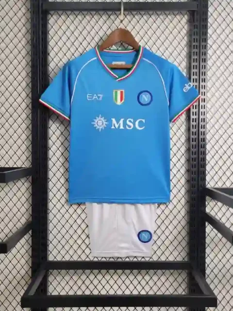 23-24 Kids Naples Soccer Jersey Home