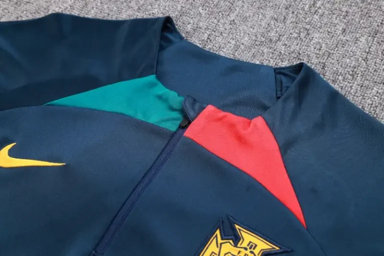 23-24 Portugal Half Zipper Long Sleeved Royal Blue Training Suit - Image 4