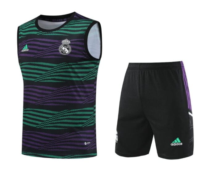 23-24 Real Madrid Purple Green Training Vest