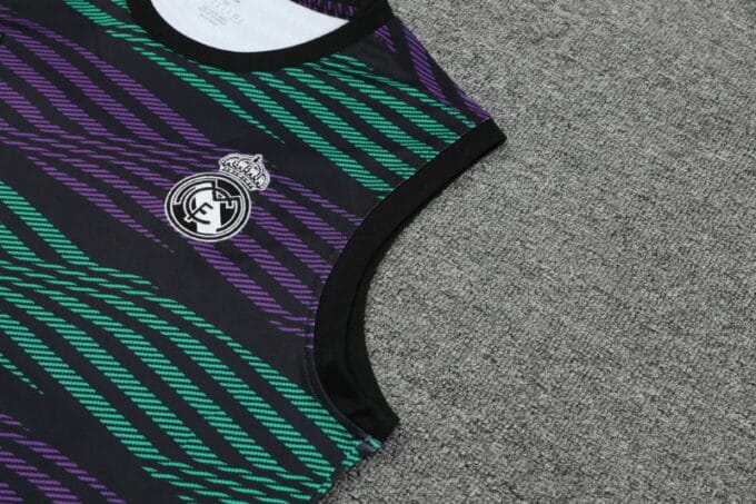 23-24 Real Madrid Purple Green Training Vest - Image 4