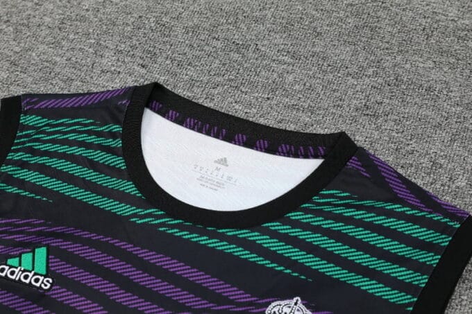 23-24 Real Madrid Purple Green Training Vest - Image 2
