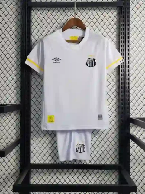 23-24 kids Santos Soccer Jersey Home