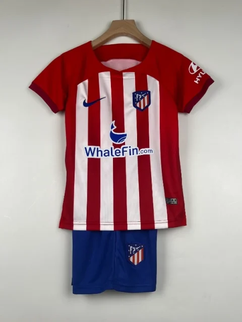 23-24 Kids Atletico Madrid Soccer Jersey Home