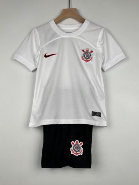 23-24 Kids Corinthians Soccer Jersey Home