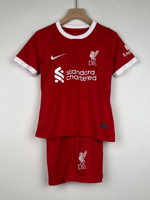23-24 Kids Liverpool Soccer Jersey Home