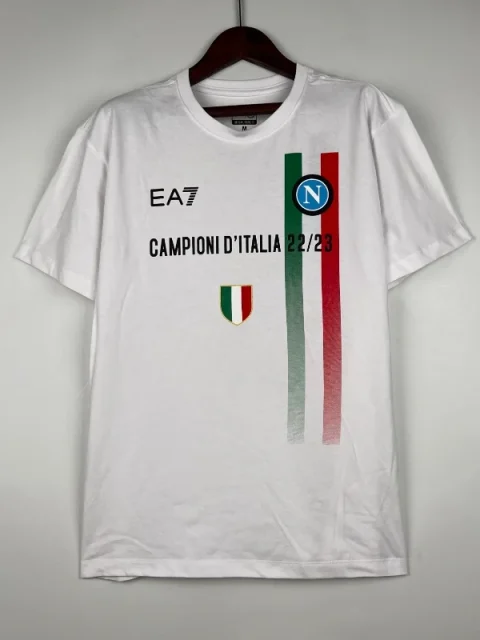 23-24 Naples Champions Edition White Soccer Jersey