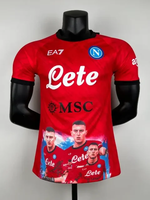 23-24 Player Version Naples Soccer Jersey Red