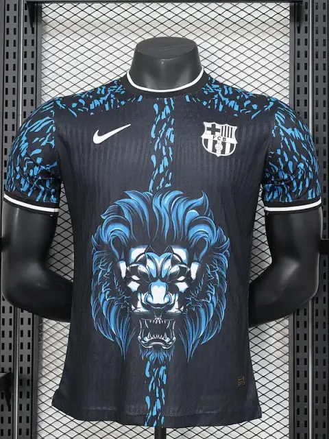 24/25 Player Version Barcelona Blue and Black Special Soccer Jersey