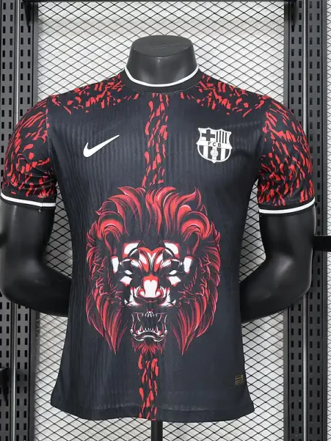 24/25 Player Version Barcelona Red and Black Special Soccer Jersey