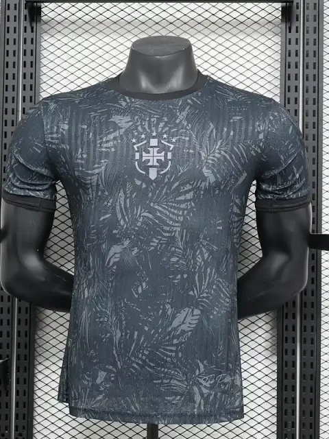 2024 Player Version Brazil Black and Grey Special Soccer Jersey