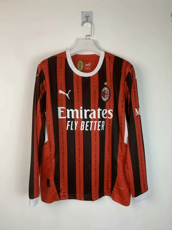 24/25 AC Milan Long Sleeve Soccer Jersey Home