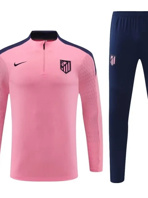 24/25 Atletico Madrid Pink Long Sleeve Training Suit