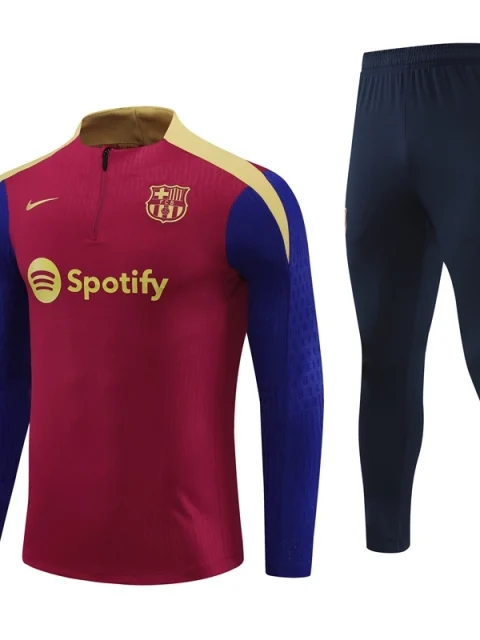 24/25 Barcelona Long Sleeve Red Blue Training Suit