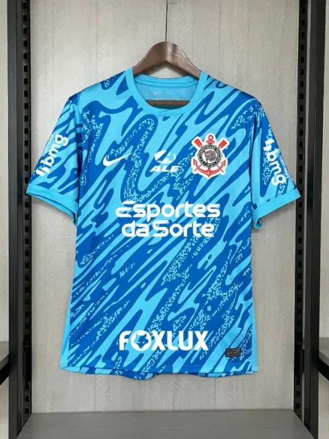 24/25 Corinthians Blue Soccer Jersey + All sponsors