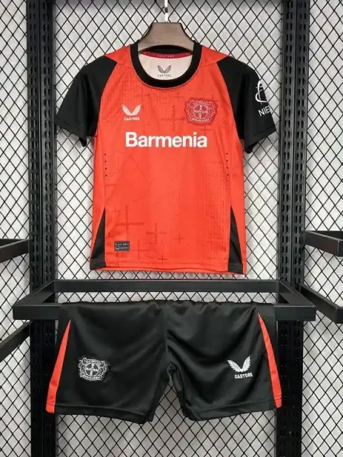 24/25 Kids Bayer 04 Leverkusen Soccer Jersey Home