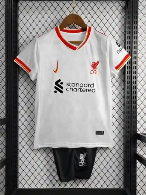 24/25 Kids Liverpool Soccer Jersey Second Away