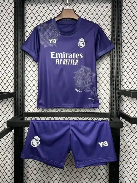 24/25 Kids Real Madrid Y3 Rose Special Edition Soccer Jersey