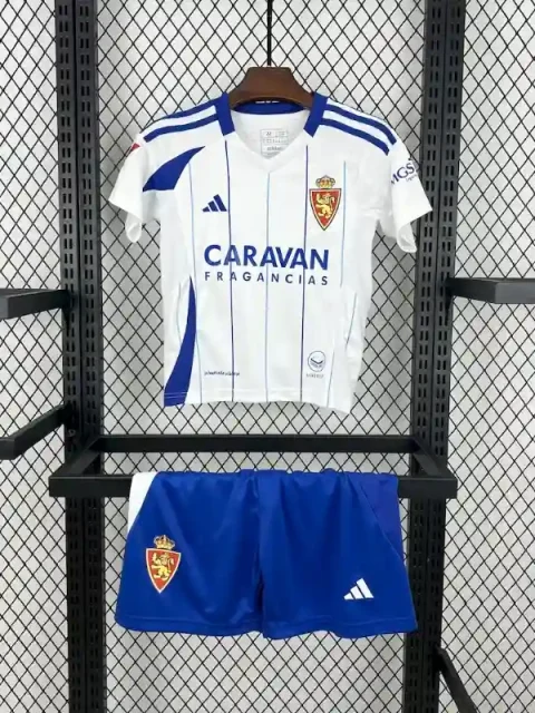 24/25 Kids Real Zaragoza Soccer Jersey Home