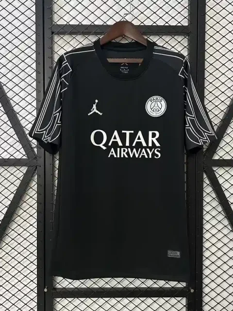24/25 PSG Black Soccer Jersey Fourth Away