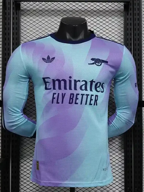 24/25 Player Arsenal Long Sleeve Soccer Jersey Second Away