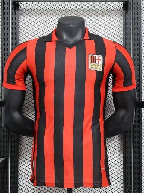 24/25 Player Version AC Milan Red 125th Special Soccer Jersey