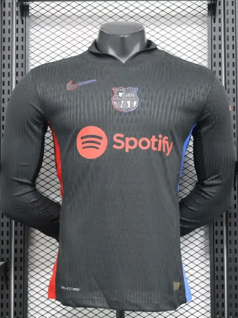 24/25 Player Version Barcelona Long Sleeve Soccer Jersey Away