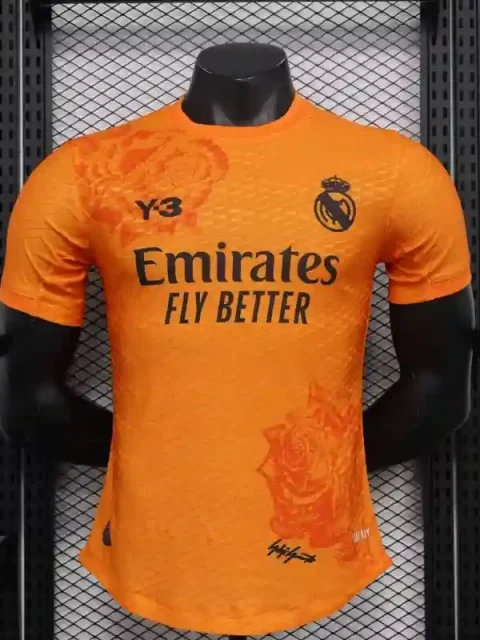 24/25 Player Version Real Madrid Orange Special Edition Soccer Jersey