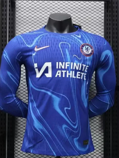 24/25 Players Chelsea Long Sleeve Soccer Jersey Home