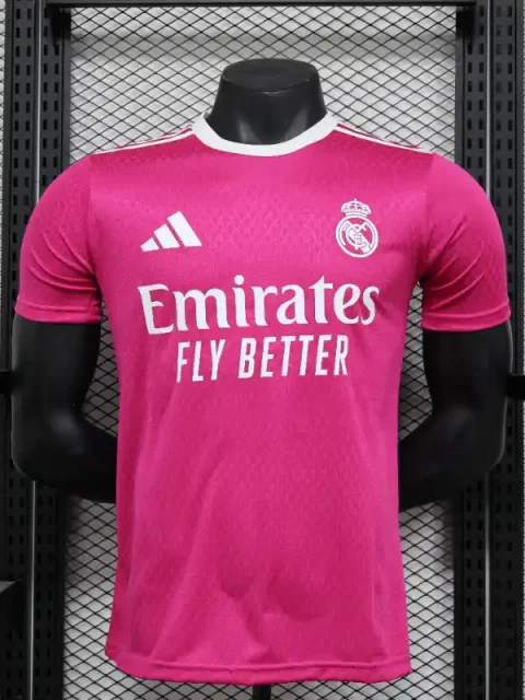 24/25 Player Version Real Madrid Special Rose Red Soccer Jersey