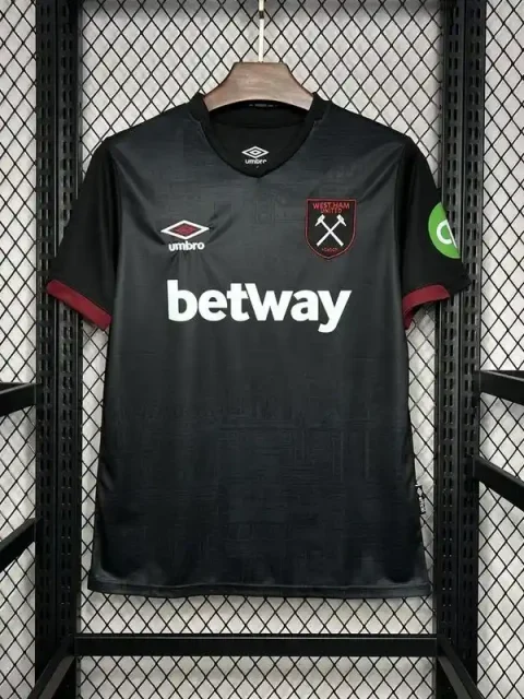 24/25 West Ham United Black Soccer Jersey Away