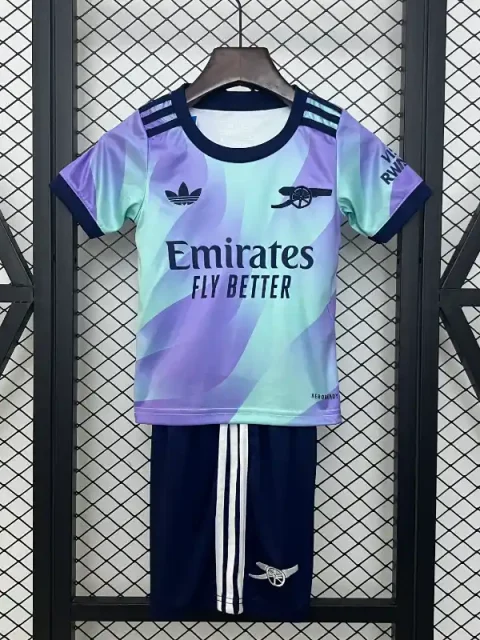 24/25 Kids Arsenal Soccer Jersey Second Away